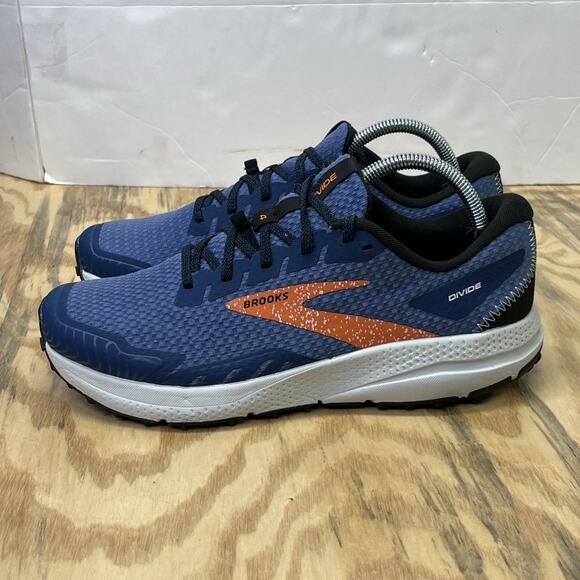 Brooks Divide Trail Running Shoe Sneaker Men’s 8.5 Blue Outdoor Comfort - Picture 2 of 12